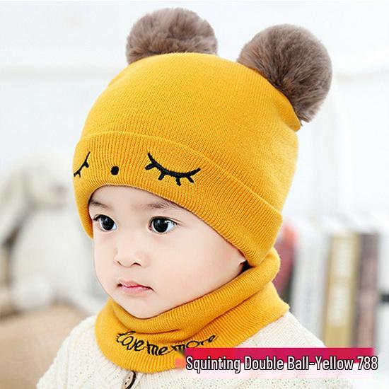 Knitted Pompon Hat for Children, Baby Warm Ear Protection Hat, Customizable Styles