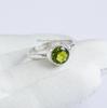 Natural Peridot Ring, Handmade Ring, 925 Sterling Silver Ring, Dainty Ring, Round Peridot Silver Ring, August Birthstone Ring, Promise Ring