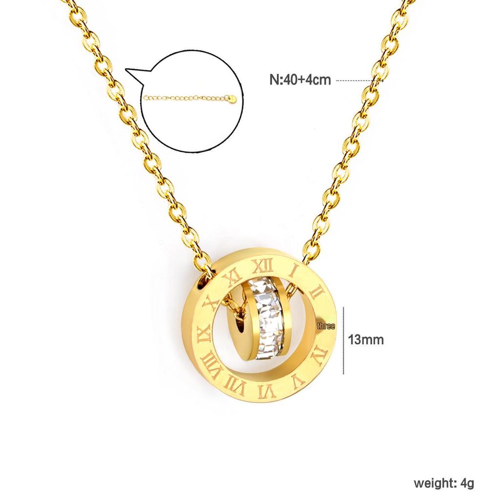 18K Gold French Retro Sun and Star Coin Necklace