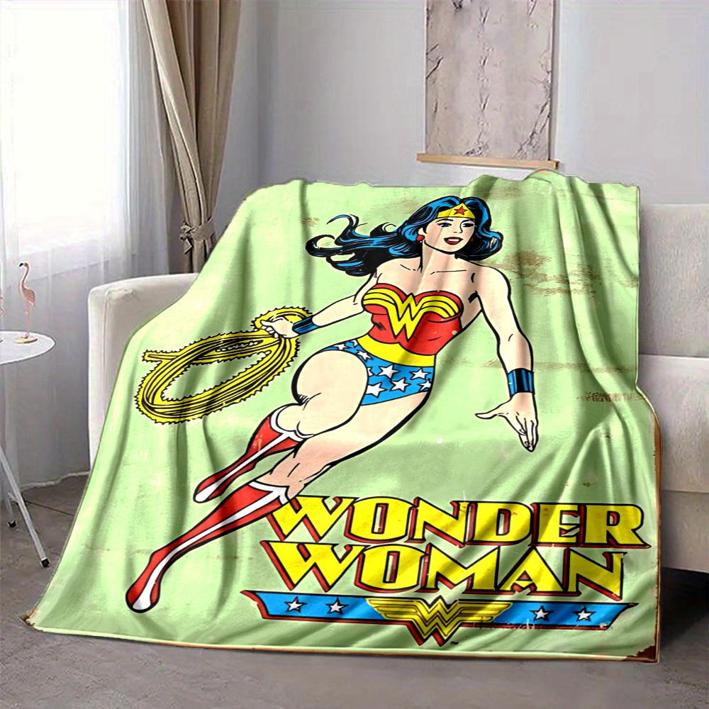 1pc Wonder Woman Blanket | Polyester Fiber, All-Season Comfort for Sofa, Bed, Office, Car, Camping Yy251021159