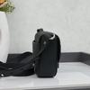 D Home Neue Herren-Satteltasche Rindsleder Briefträger Leinwand Muschelförmig Business Einzelschulter Crossbody