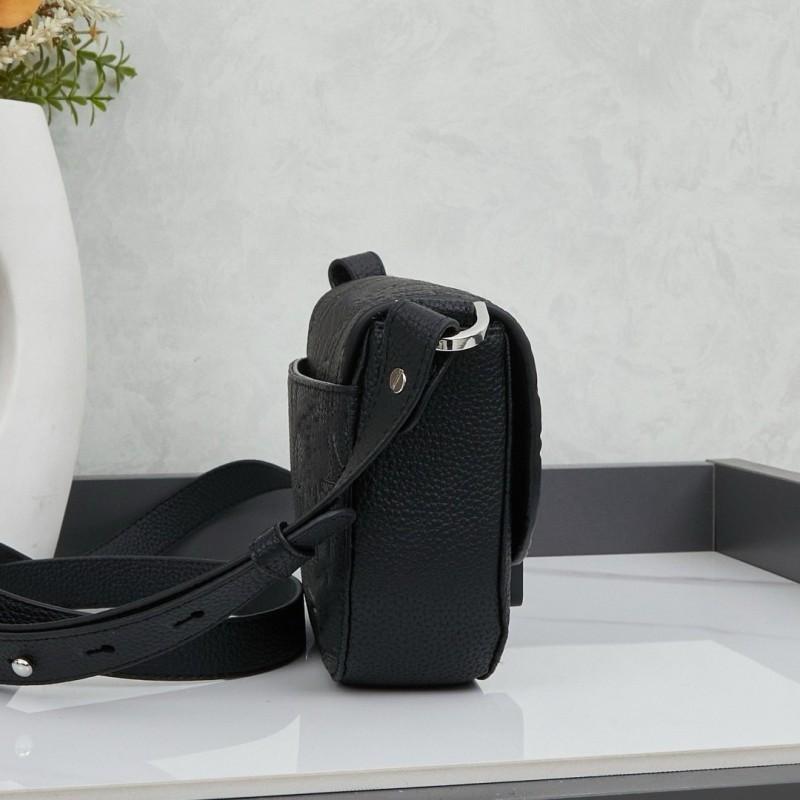 D Home Neue Herren-Satteltasche Rindsleder Briefträger Leinwand Muschelförmig Business Einzelschulter Crossbody