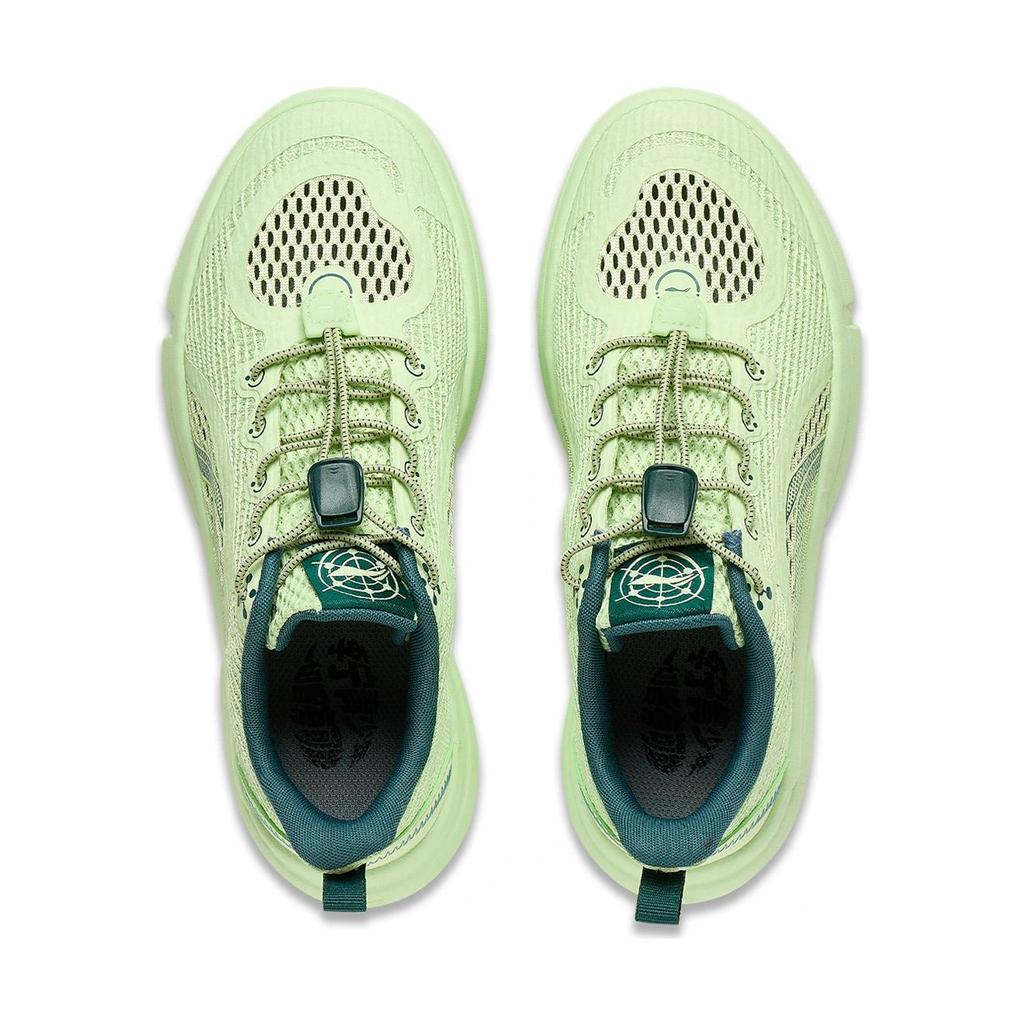 Li Ning Kids Zero Gravity 1.0 Non-Slip Wear-Resistant Breathable Low-Top Casual Shoes Kids Casual Shoes Butterfly-Pink Green YKCT068-1