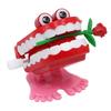 5Pcs Children Gifts Tooth Shape Mini Clockwork Jumping Toy Funny Cute Jump Teeth Denture Educational Toys Spring Wind Up Toy