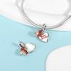 Copper Snowflake Christmas Glow-In-The-Dark Bell Elk Charms Beads Brand Bracelet Exquisite Diy Jewelry Making Women'S Gift