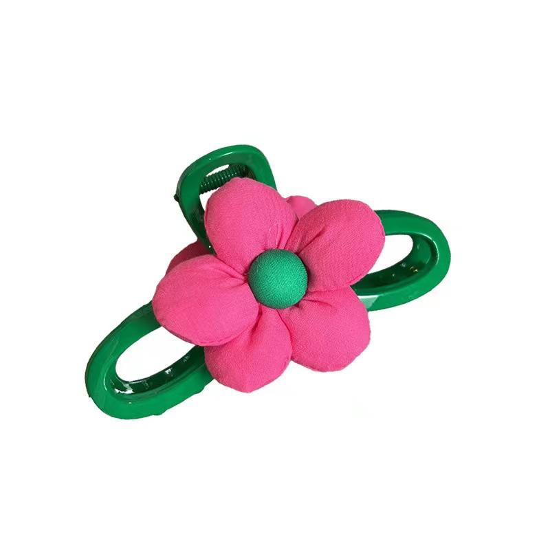 1pc  High end contrasting flower clip, summer large hair clip, back of the head plate hair clip, cute ins shark clip