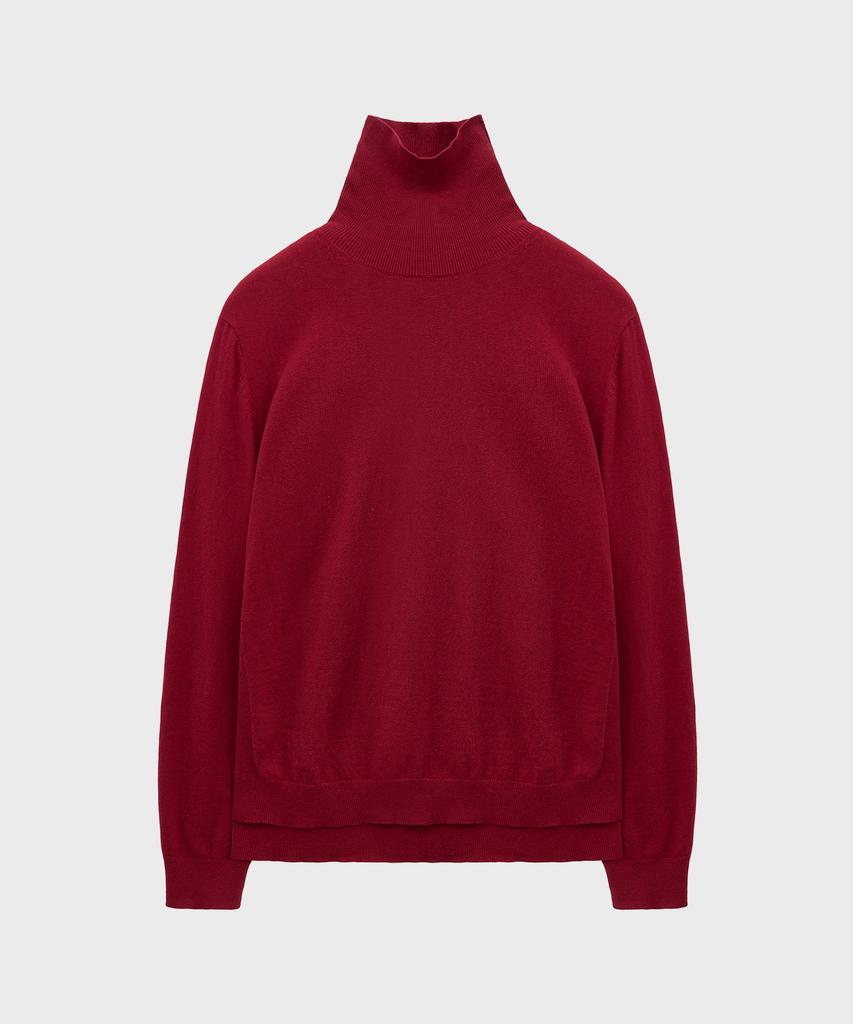 NOIRER Cashmere Cotton Turtleneck (Red)