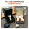 PU Leather Watch Box Luxury Flip Watches Storage Boxes Man Jewelry Organizer Packaging Case Portable Gift Watch Box (no Watch)