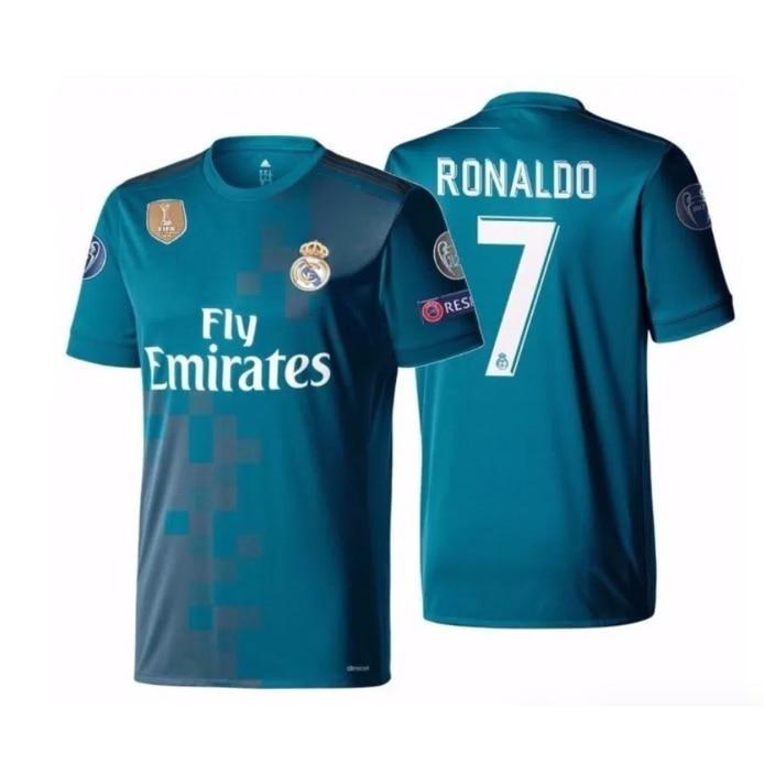 Cristiano Ronaldo Real Madrid Retro 17-18 Soccer Jersey L Intl Breathable Quick-Dry Fan Version