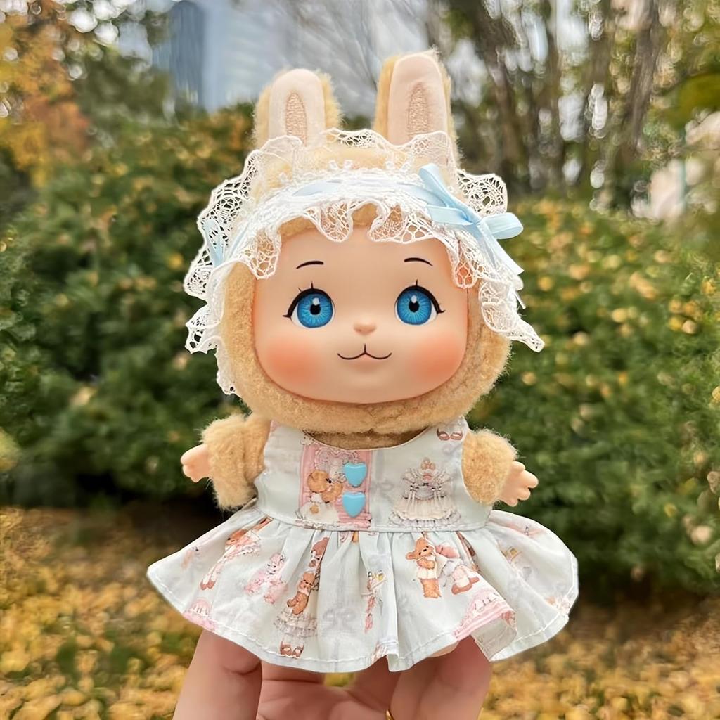 Dinosaur Costume Clothes 17cm/6.7inches Doll,2 Piece Set Hat Clothing,Boys and Girls Stylish Adorable Dolls Clothes Accessories (Doll Not Included)