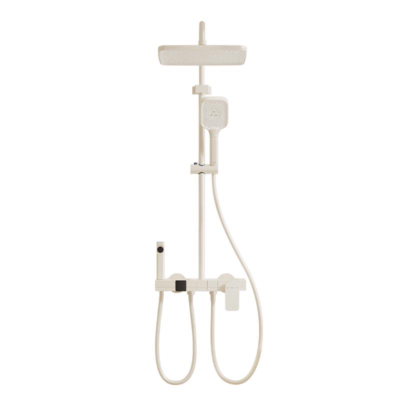 HUIDA Pressurized Rainfall Shower System with Piano Key Faucet