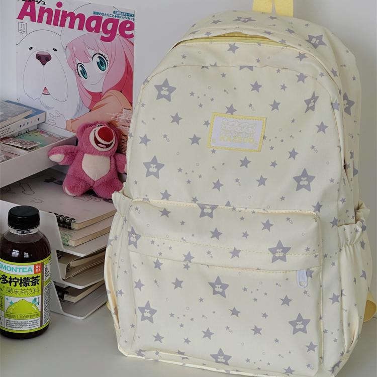 Schoolbag New Student Backpack Versatile Cute Star Backpack Girl College Student High Value Large Capacity Schoolbag