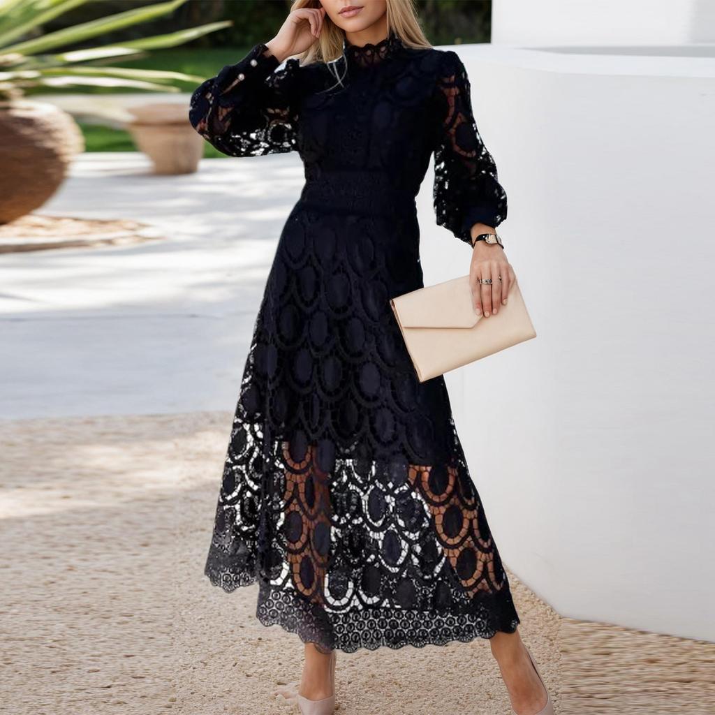 Rochie de club pentru femei, retro, din catifea, decorată cu dantelă și nasturi