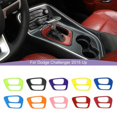 Ca ABS-Schalthebel-Dekorplatte, Ornamentabdeckung, Dekorationsaufkleber, passend für Dodge Challenger 2015 Up, Innenausstattung