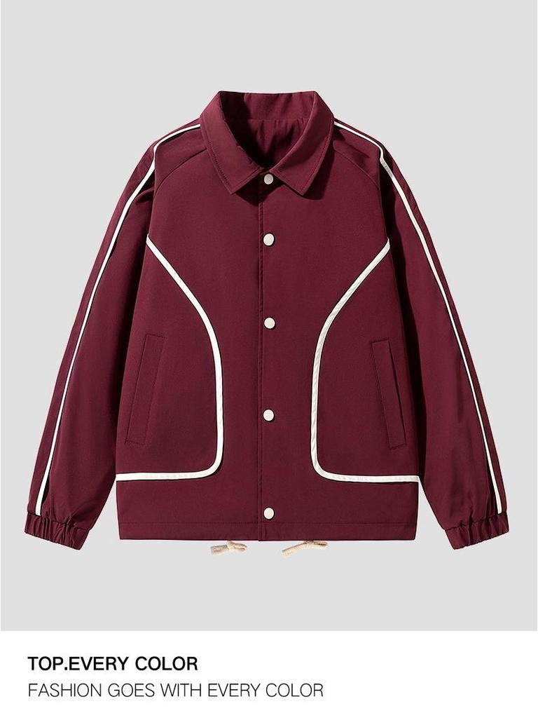 Men's Japanese Style Autumn Lapel Jacket - Trendy, Loose Fit, Large Sizes Available