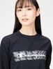 Champion Long Sleeve Crew Warm Script Size Women's T-Shirt, Neck, Logo, Black, XL, CW-WB454