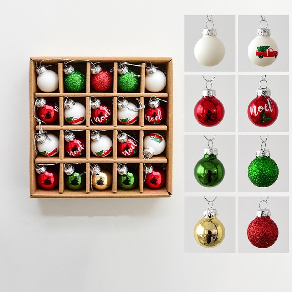 Hanging Glass Christmas Ball Ornaments Painted Christmas Spheres Pendant  Xmas Tree Decoration