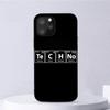 Techno Music Fashion Black For iPhone Samsung Galaxy Redmi Note S 17 16 15 14 13 20 24 25 54 Pro Max Ultra Fe Air Cover Poco