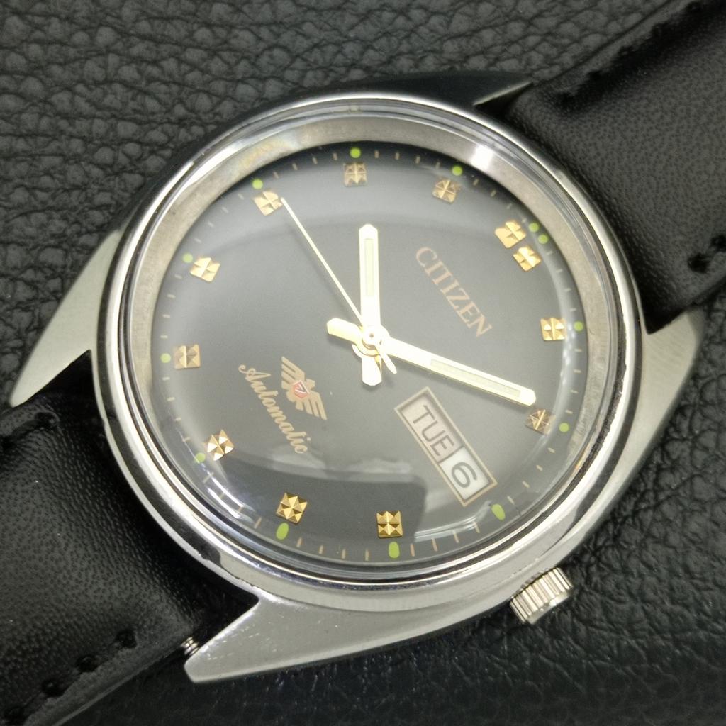 AUTOMATIC VINTAGE CITIZEN 8200 JAPAN MENS BLACK COLOR DIAL WATCH a706802-1