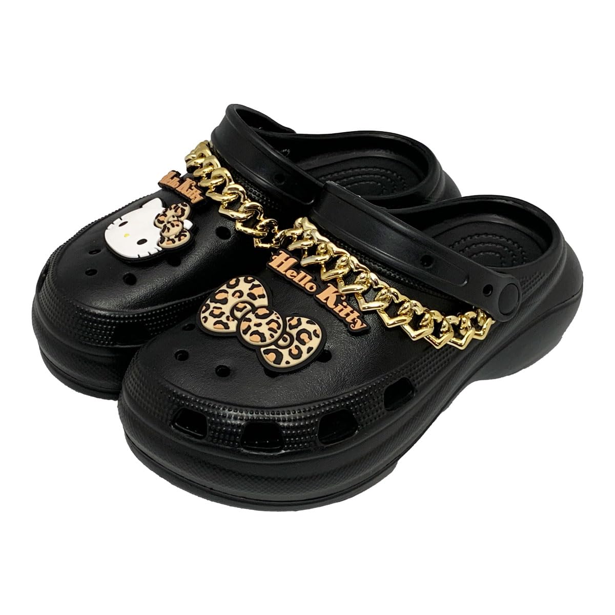 

Sanrio Characters Animal Platform EVA Sandals Japanese Shoe [SA1130] (Hello Kitty/Black, Size, Adult, Alphabet, L)