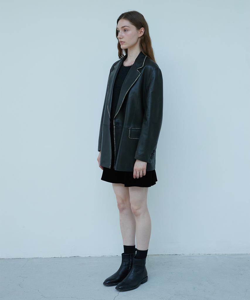 Verdemar European Lambskin Blazer_Black