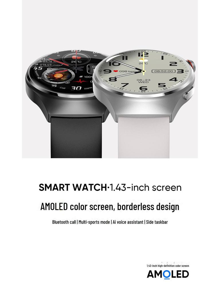 Smart Sports Watch S22: Wireless Charging, Heart Rate & Blood Oxygen Monitoring, Sleep Tracking, Ladies Bracelet Design.