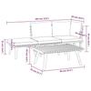 4 Piece Garden Lounge Set with Cushions Solid Acacia Wood