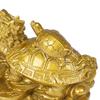 1Pc Gold Feng Shui Dragon Turtle Tortoise Statue Figurine Coin Money Wealth Luck
