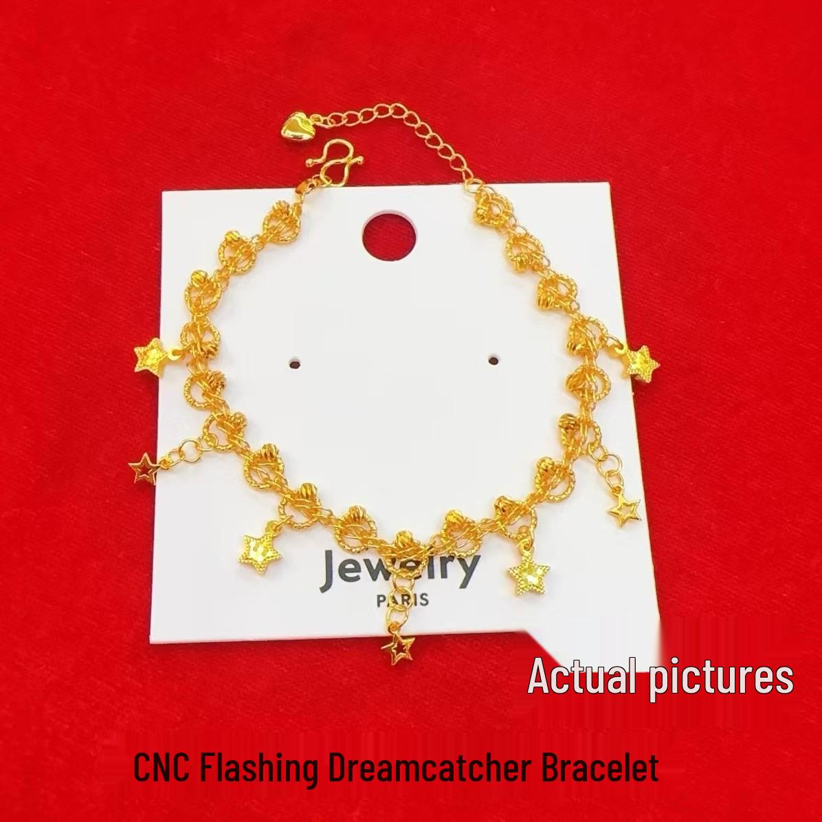 Изысканный браслет-ловец снов с ЧПУ: Универсальный дизайн с диско-бусинами и звездными акцентами