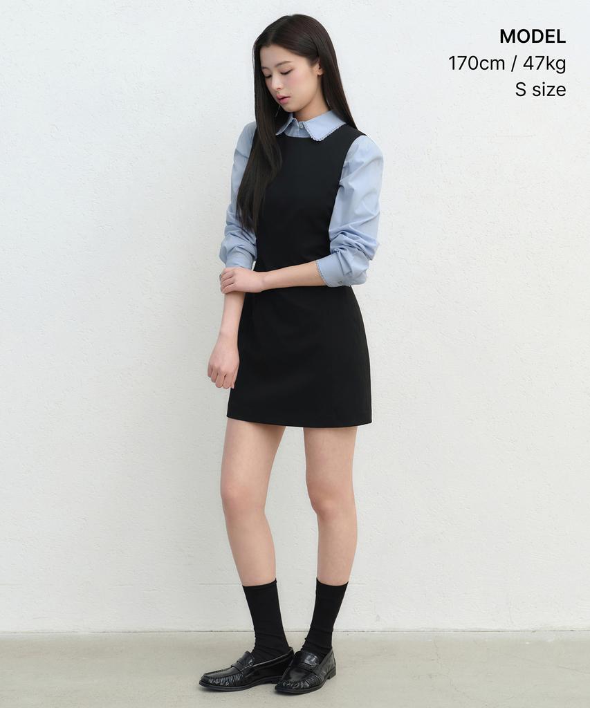 Musinsa Standard Woman Sleeveless Formal Mini Dress [Black]