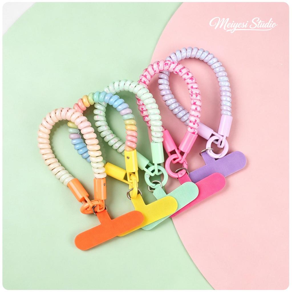 Spring Style Retractable Elastic Keychain & Phone Strap
