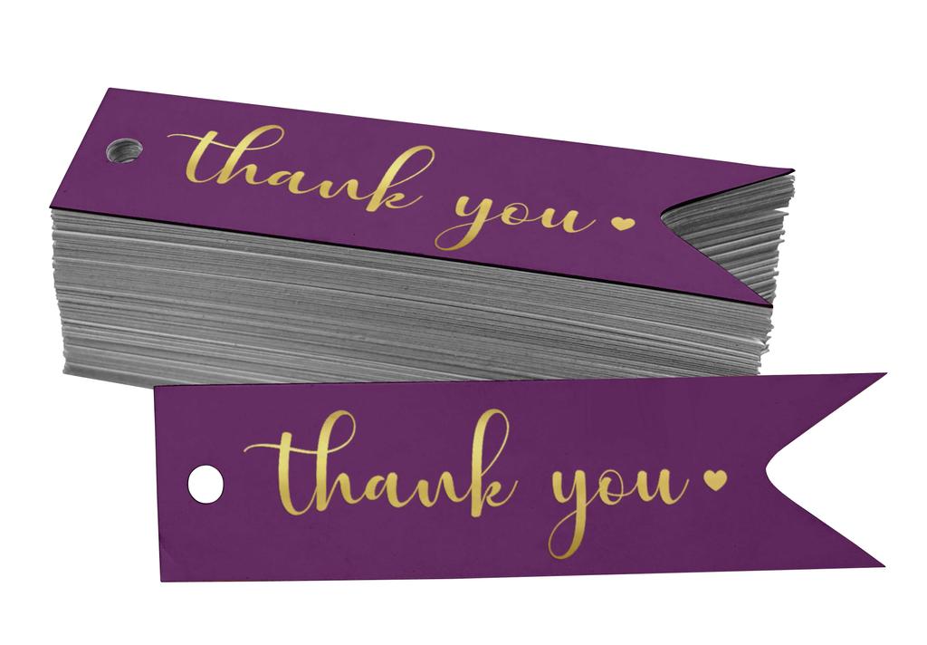 Inkdotpot Pack Of 100 Real Gold Foil Paper Tags Thank You Bridal Shower Favor Hang