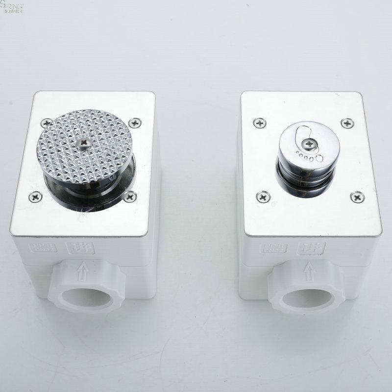 PPR Concealed Public Directly Squatting In-wall Foot Pedal Toilet Pushed Flusher  Flushing Valve Hand Control Toilet Flush Valve