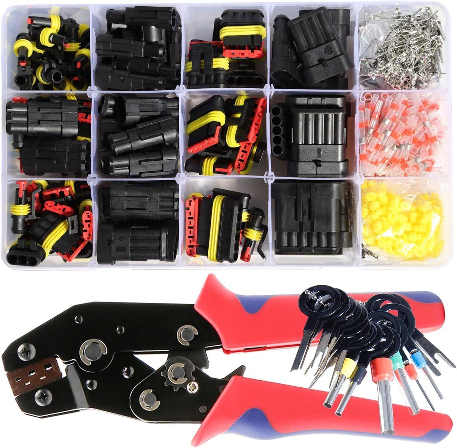 

Автомобільні клеми. Водонепроникний автомобільний роз єм чорний/червоний