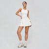Womens Sporty Tennis Dress With Built-in Shorts Padded Bra Breathable Quick-Dry Athletic Skirt Golf Yoga Badminton