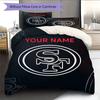 Individueller Name, San Francisco 49ers Muster Bettwäsche Heimdekoration Geburtstagsgeschenk ( 1 Bettbezug + 2 Kissenbezüge, ohne Füllung),Fanartikel.