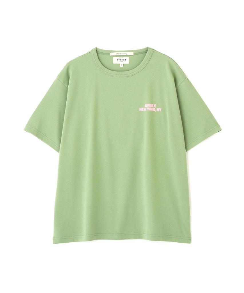 Avirex 50th Anniversary Animals Size Size Light T-Shirt, Women's, F, 130, Green, 783-5235603