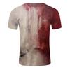 Kids Halloween T-shirt Blood Stain Print Tee Shirt Spooky Crew Neck Short Sleeve T-shirt for Horror Themed Party Costume Street Wear