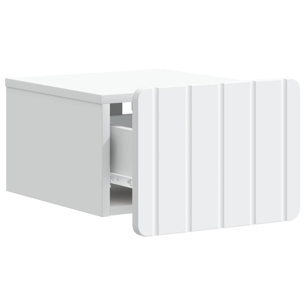 Wall Mounted Nightstand White 33 x 34.5 x 24 cm Particleboard