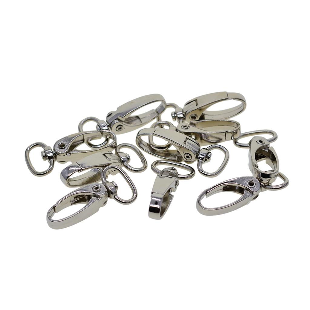 10 Nøkkelbånd Krok Swivel Snap Hummer lås Clips nøkkelring smykker Funn
