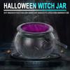 Halloween Party Decoration Witch With Light Pot Mist Plastic Bowl Decoration Candy Bucket Decoration