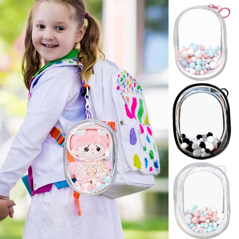 Doll Storage Bag Doll Display Case For Collectors Thick Clear Figure Display Bag Figures And Dolls Carrying Bag For Stationery