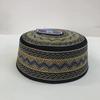 Men's Autumn/Winter Warm Black Flat Top Round Brim Hat