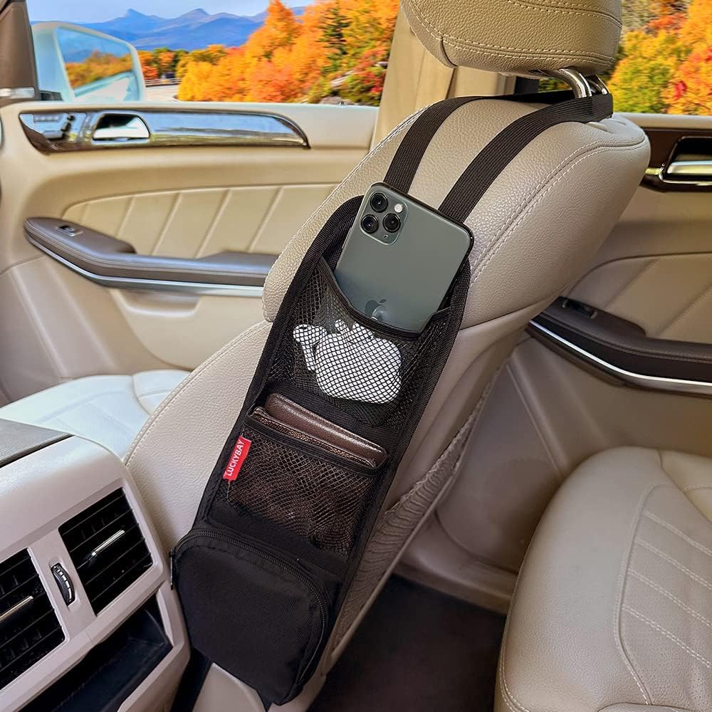Universal Car Seat Storage Bag Seat Side Storage Cell Phone Hanging Bag Multi-pocket Drink Holder Storage Bag Cell Phone Holder
