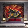 "Egyptian Anubis On Red Background" Pattern Wall Hanging Tapestry Decorative Tapestry Home Decor for Bedroom and Living Room