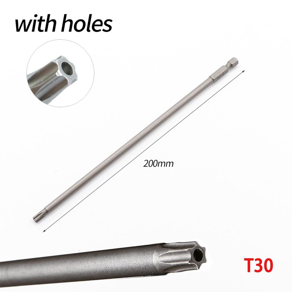 Torx Screwdriver Bits Torx 1Pcs 7.78In Grey Hex Shank