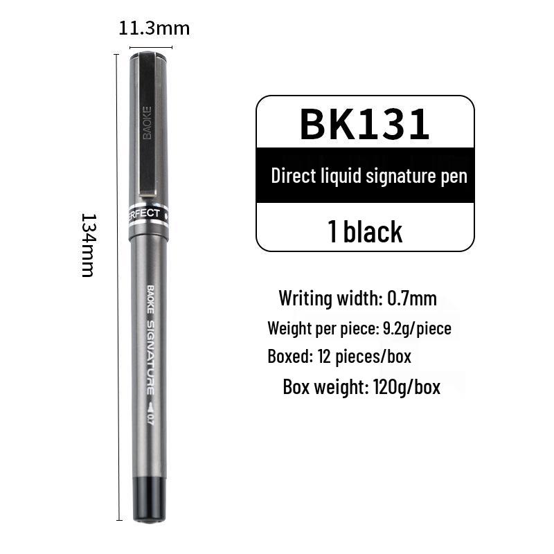 Quick-Dry Black Rollerball Pen with Needle Tip for Exams & Signatures