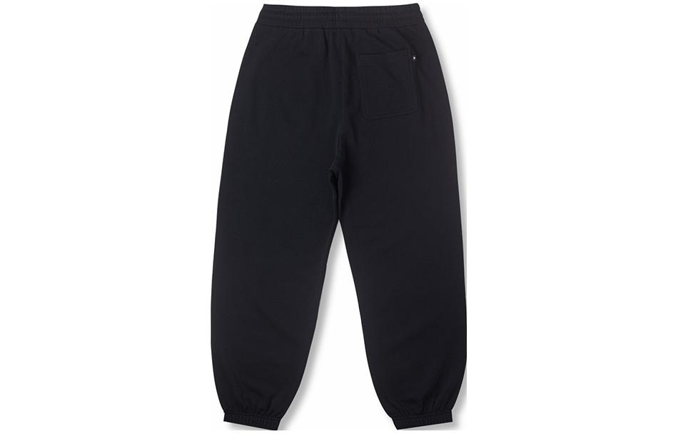 Converse Knitted Sweatpants Unisex Black Moderate Cuffed Pants 10026174-A02
