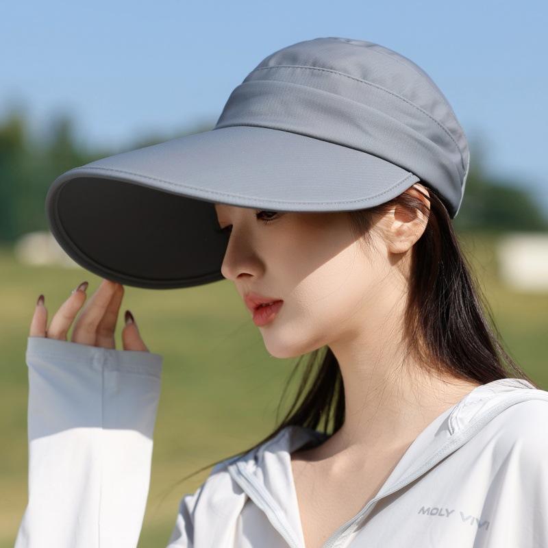 Sun Hat Children'S Extended Brim Temperament Simple Cap Outdoor Sunshade Sunscreen Cap Breathable And Small Face