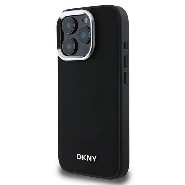 Hülle für iPhone 16 Pro DKNY Hardcase MagSafe Silbernes Logo